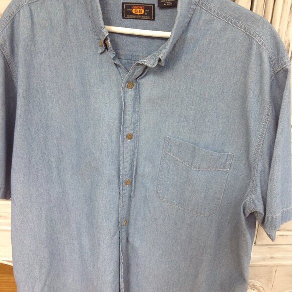 Three 100% Cotton Light Blue Casual Shirts - Picture 3 of 5